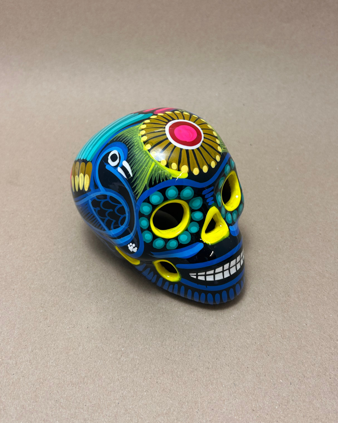 DIA DE LOS MUERTOS HAND PAINTED SKULL - 10cm