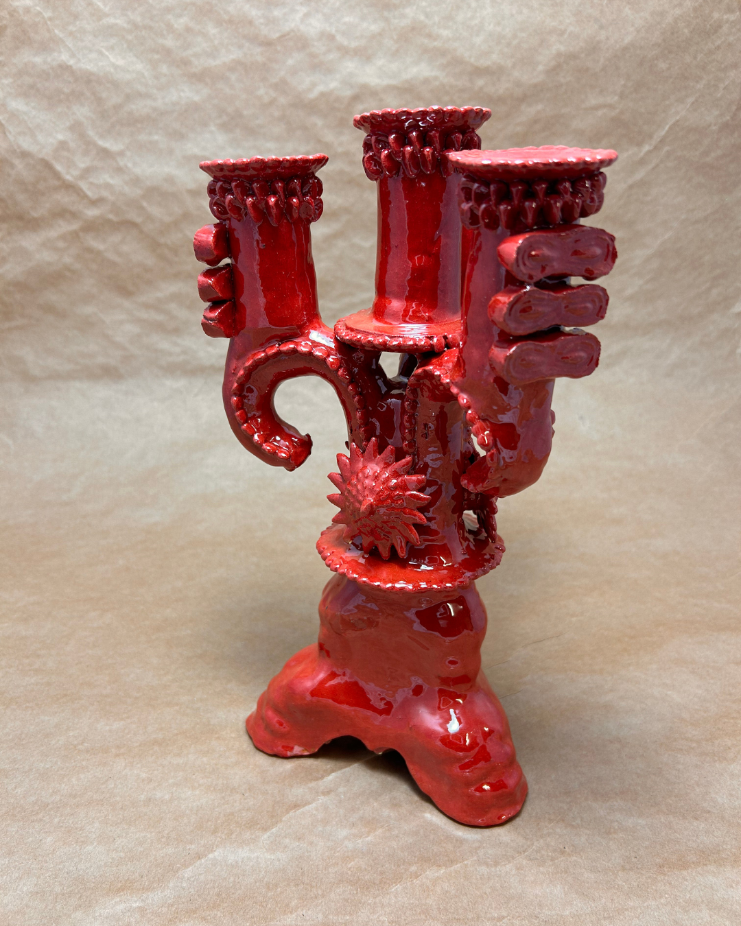 4-HEADED CANDLE HOLDER — THE MICHOACÁN BARRO COLLECTION