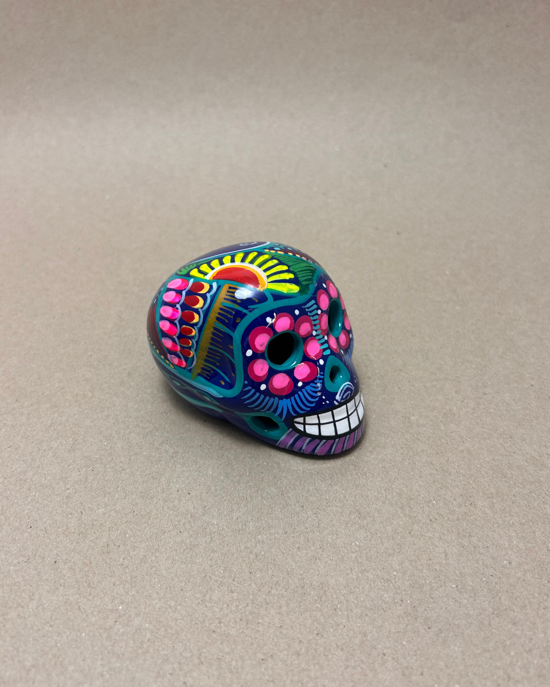 DIA DE LOS MUERTOS HAND PAINTED SKULL - 6cm