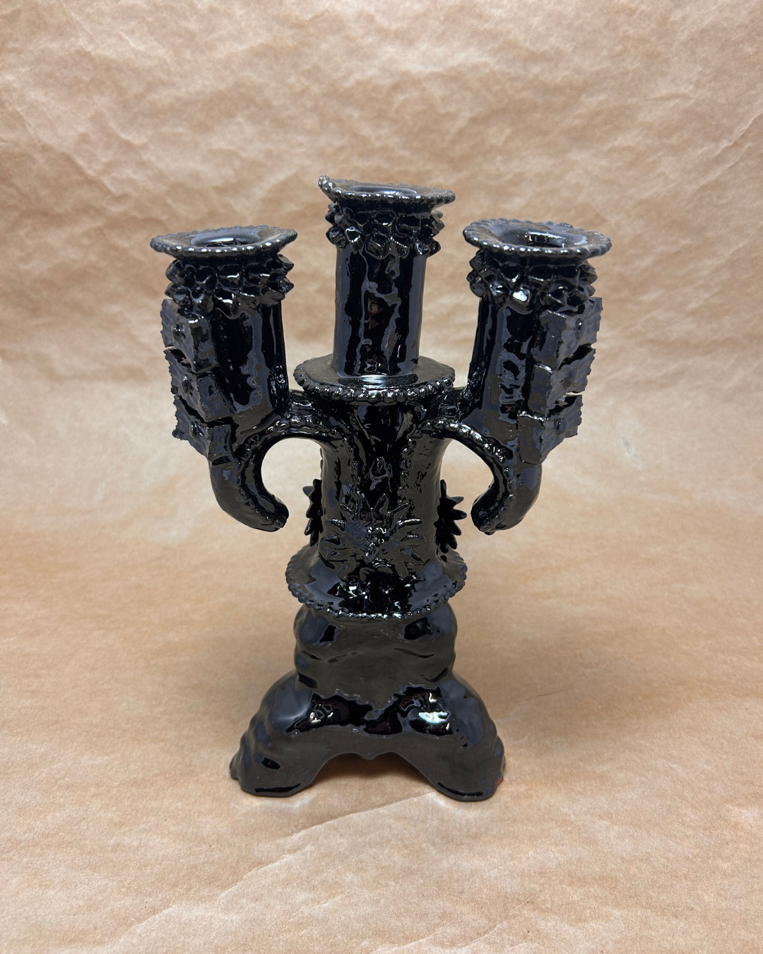 4-HEADED CANDLE HOLDER — THE MICHOACÁN BARRO COLLECTION