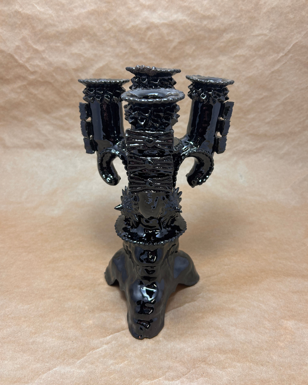 4-HEADED CANDLE HOLDER — THE MICHOACÁN BARRO COLLECTION