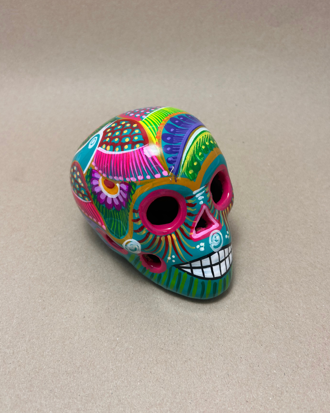 DIA DE LOS MUERTOS HAND PAINTED SKULL - 10cm