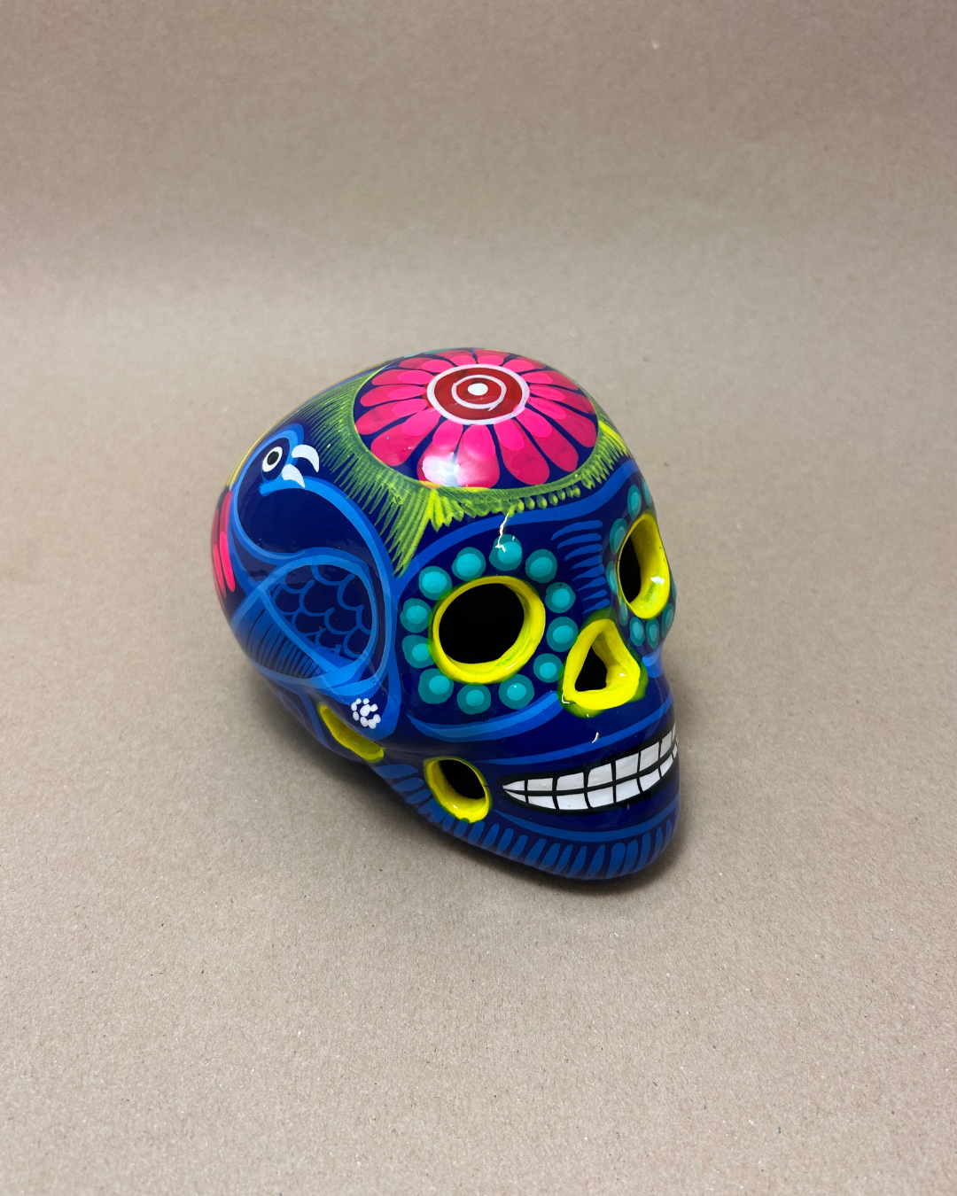 DIA DE LOS MUERTOS HAND PAINTED SKULL - 10cm