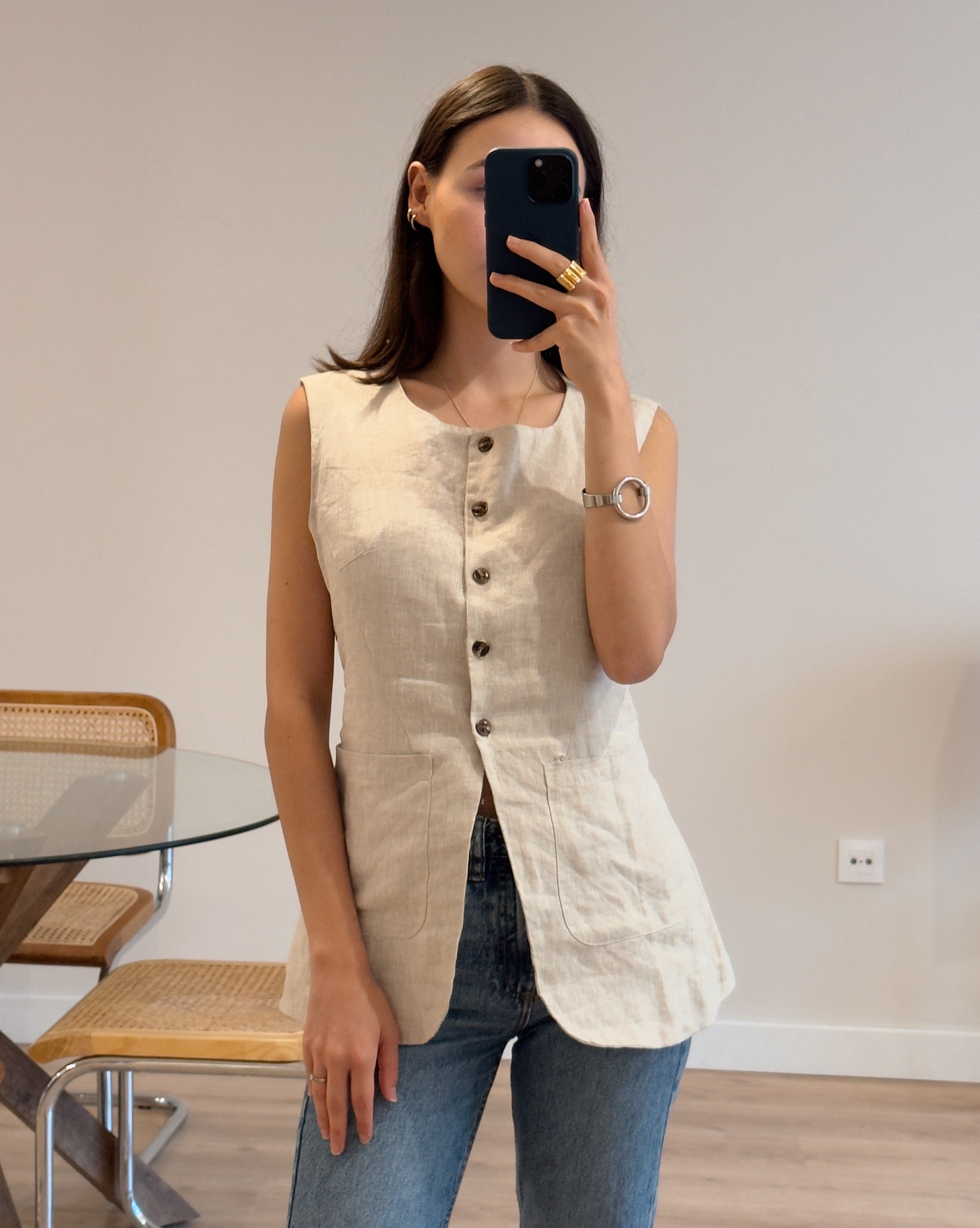 LINEN VEST