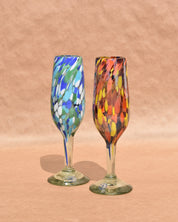 HAND BLOWN CHAMPAGNE GLASS