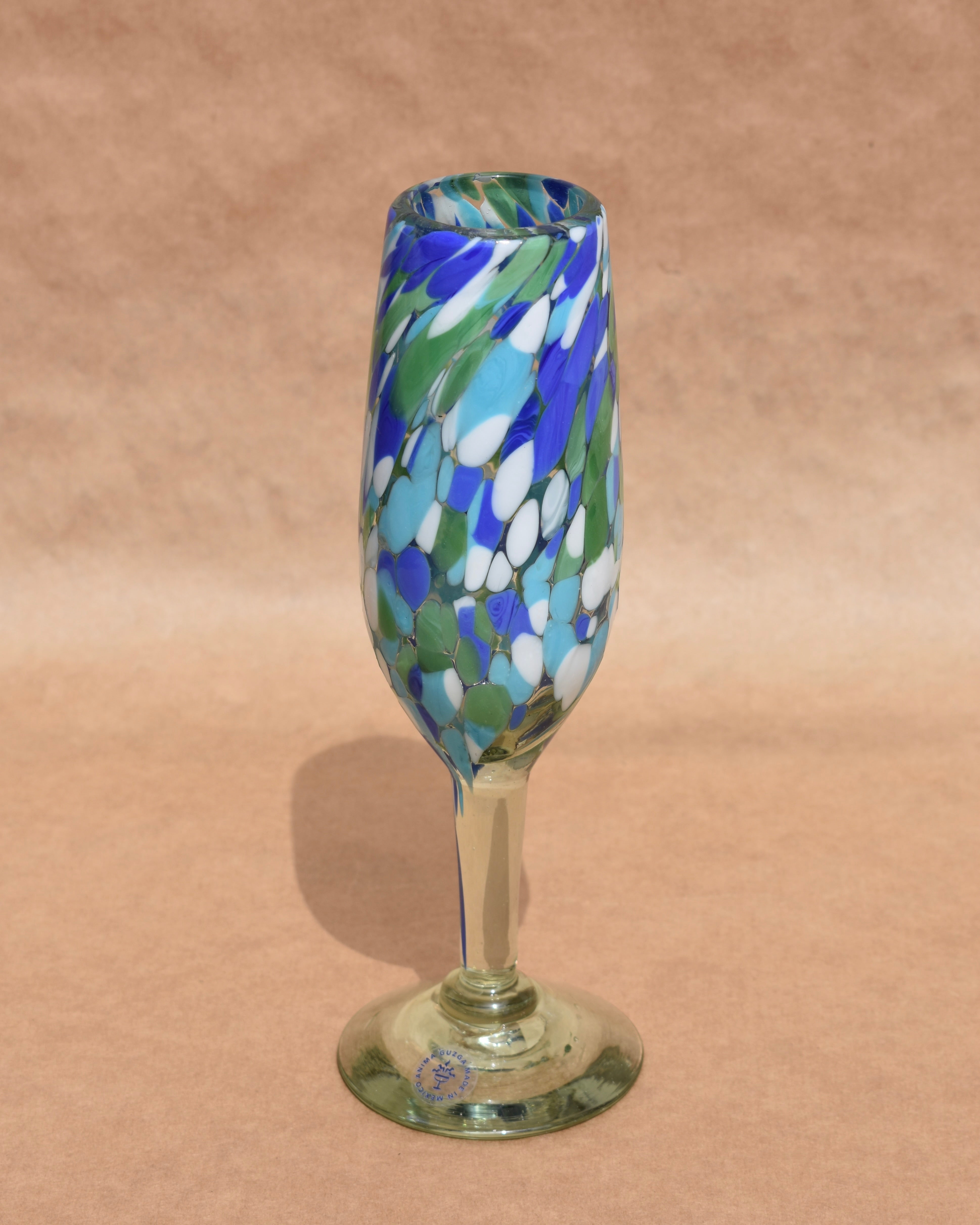 HAND BLOWN CHAMPAGNE GLASS